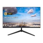 PC Monitor 22-Inch Full HD Monitor 1920 x 1080P IPS Computer Screen, Frameless, 75Hz, 5ms, VGA & HDMI Ports, Computer Monitor for Laptop/Xbox/PS3