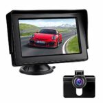 Reversing Camera Kit with 4.3'' LCD Monitor Car Rearview Backup Camera IP68 Waterproof Night Vision Parking Assistance System for Vans, Cars, Tru