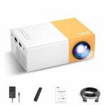 Mini, PVO Portable Movie Projector for Cartoon, Kids Gift, Outdoor, LED Pico for Home Theater with HDMI USB TV AV Interfaces and Remote Control