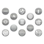 GOBO Kit A for Optical Snoot Conical Focalize Condenser Spotlight Concentrator,13pcs Round GOBO for Art Special Effects Shaped Beam Light Photogr