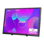 Bnztruk 14 inch Portable Monitor, Small External Monitor with Dual HDMI Interface for Raspberry pi PS4 Laptop PC Computer Microsoft Win OS,1366x7