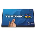 ViewSonic TD2230 22 Inch Full HD 10-Point Touch Monitor with VGA, HDMI, DisplayPort, Eye Care for Remote Collaboration, Black