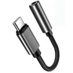 USB C to 3.5mm Jack Headphone Adapter, USB C Headphones Adapter, Type C Headphone Jack Adapter DAC Chip Aux Audio Earphone Adapters Compatible wi