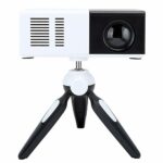1080P Mini Projector, 4K Outdoor Movie Projector, Portable LED Projection Machine with Triangular Stand High Fidelity Home Cinema Projector for O