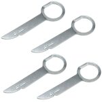 QISF Car Radio Removal Tool Key,4 PCS Car Radio Release Keys Extraction Tool, Stainless Steel Pins Radio Adapter Disassembly for Audio CD Player