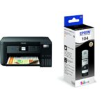 Epson EcoTank ET-2850 Print/Scan/Copy Wi-Fi Ink Tank Printer, With Up To 3 Years Worth Of Ink Included & Epson EcoTank 104 Black Genuine Ink Bott
