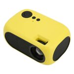 2023 Upgraded 1080P HD Projector, M24 Mini Portable Projector， Multifunction 360 Degree Surround Sound Home Theater Video Projector (Yellow UK Pl