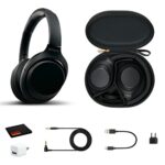 Sony WH-1000XM4 Wireless Noise Canceling Overhead Headphones with Mic for Phone-Call, Voice Control, Black