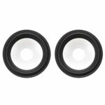 Uxcell 4" Paper Speaker Cone Subwoofer Cones Drum Paper 1" Inner Diameter with Rubber Surround 2 Pcs