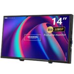 Bnztruk 14 Inch Portable Monitor HDMI 1920×1080 Full HD IPS Screen Display with HDMI & VGA for Raspberry Pi, Laptop, PC, MacBook, Xbox, PS3,PS4,6