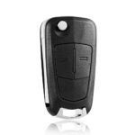2 Buttons Pilot Remote Control Case Fob Cover Flip Folding Car Key Replacement Compatible with Opel Vauxhall Astra Meriva Zafira Antara Tigra Vec