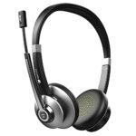 Earbay Bluetooth Headset, Wireless Headset with Mic Noise Canceling, Stereo PC Headphones with Microphone Mute&28H Clear Talk for Office/Computer