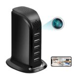 Wifi Hidden Spy camera, HD 1080P Wireless USB Charger Camera, 5-Port USB Hub Nanny Cam with Live Streaming, Motion Detection, APP Remote Control