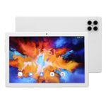 dsheng Tablet GPS, 5G WIFI 12GB RAM 256GB ROM Smart Tablet 20MP 10.1 Inch Camera with Mouse for Leisure Reading (White)
