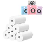 6 Rolls Kids Camera Print Paper, Zero Ink Refill for Kids Instant Camera 2.2 Inch BPA Free Photo Paper Compatible with Most Children Instant Prin