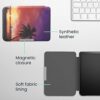 kwmobile Case Compatible with Kobo Clara HD Case - eReader Cover - Sunset Palm Pink/Yellow/Violet