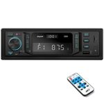 RDS Bluetooth 5.0 Car Radio, Avylet 7 LED Colors Car Stereo Handsfree Calling Stereo & Clock, 4X60W FM Radio USB/AUX in/MP3/FLAC/WMA/WAV/SD/AM MP