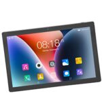 SALUTUYA 10.1 Inch Portable Tablet, 6GB RAM 128GB ROM Built in Microphone 4G Network 2.4G 5G WIFI HD Tablet UK Plug 100‑240V for Work (White)