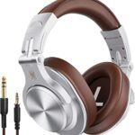 OneOdio A70 Over Ear Bluetooth Headphones, Foldable Wireless and Wired Headset with Microphone, Professional Studio Monitor Mixing Headphones for