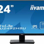 iiyama XU2492HSU-B1 24 Inch IPS LCD with Slim Bezel, 4ms, Full HD 1920x1080,1x HDMI,1 x DisplayPort,1 x VGA, 2 x USB, 2 x 2W Speakers