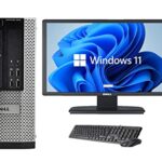 Complete Set of 22 in Monitor with Optiplex Quadcore Core i5 8GB Ram with 256 SSD GB Wifi Enabled Window 11 64 Bits Desktop PC (Renewed)