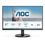 AOC Q27B3MA - 27 inch QHD Monitor, VA, 75Hz, 4ms, Flicker free, Speakers, Low Blue light, Vesa 100 x 100, Tilt (2560 x 1440 @ 75Hz, 250 cd/m², HD