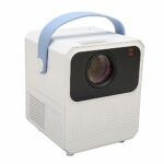 Mini Projector, 4K 1080P WiFi 5.0 Movie Projector 4 Point Trapezoid Correction 6000 LM Video Video Projector with Stereo Surround Sound Speakers