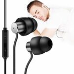 AGPTEK Sleep Earbuds, In-Ear Sleeping Earphones,Ultra-Soft Silicone Noise Isolating Headphones with Mic and Volume Control for Insomnia, Side Sle