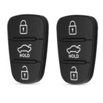 HooRLZ 2 Pcs Hyundai 3 Button Pad For Remote Car Key Button Replacement, Kia Car Keypads, Rubber Pad For Hyundai i10 i20 i30 ix20 ix35 Kia Ceed S