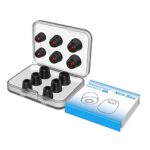 Replacement Ear Buds, New Bee Replacement Ear Tips Earbuds 12 Pieces with Case Memory Foam 4.5mm-6.3mm for Jaybird, Beats, Sony, Nexus, LG (New S