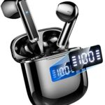 Wireless Earbuds, Bluetooth 5.3 Headphones with ENC Noise Cancelling Microphone, In Ear Wireless Headphones Mini HiFi Stereo Sound, IP7 Waterproo