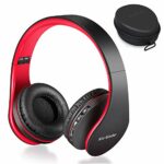 Wireless Bluetooth Over Ear Stereo Foldable Headphones, Wireless and Wired Mode Headsets with Soft Memory-Protein Earmuffs, Built-in Mic for Mobi