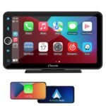 CARPURIDE 706 Wireless Apple Carplay & Android Auto, 7 Inch HD IPS Touchscreen Car Radio with Button, Bluetooth 5.0/Google/Mirror Link/GPS/Siri/M