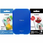Canon Zoemini 2 Printing Kit Photo Printer + Zinc Photo 20-Piece + ZP-2030 (20 Sheets) + 10 Circle Stickers (for Smartphone, USB C, Bluetooth, Mo