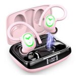 Wireless Earbuds, Wireless Headphones Running Bluetooth 5.3 Headphones with Dual Mic, In Ear Wireless Earphones Noise Cancelling Ear buds Sport E