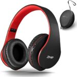 ZIHNIC Bluetooth Headphones Over-Ear, Foldable Wireless and Wired Stereo Headset Micro SD/TF, FM for Cell Phone,PC,Soft Earmuffs &Light Weight fo