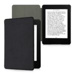 kalibri Case Compatible with Amazon Kindle Paperwhite 11. Generation 2021 - Real Leather Protective e-Reader Cover Case - Black