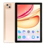 SALALIS HD Tablet, Office Tablet 7000mAh Battery UK Plug 100‑240V 5G WiFi 4G LTE 8MP 16MP Camera for Business (Gold)