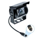 CAMECHO Backup Camera IR Night Vision without Guide Line Without Color Change Waterproof 4 Pin Aviation Connector Rear View Camera for Bus/RV/Tru