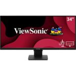 ViewSonic VA3456-MHDJ 34-inch WQHD Ergonomic Monitor with SuperClear IPS, HDR400 Ready, Adaptive Sync, Dual Integrated Speakers, 2x HDMI, Display