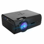 1080P HD LED Projector WIFI Home Theater Stereo Multimedia Player Compatible with Bluetooth, USB, HDMI, VGA, TF, AV for IOS / Android(Black)
