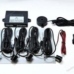CISBO 18mm Detachable Rear Reverse Parking Sensor 4 Sensors Kit Audio Buzzer Kit (Matt Black)