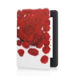 XYFCJK Case For Kindle Paperwhite 5-6.8Inch (11Th Gen) 2021 Heat Dissipation Floral Printing Cover, Kindle Signature Edition Pu Leather Cover, E-