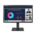 LG Monitor 24BP750C-B, 23.8 inch Full HD (1920 x 1080) IPS display, 5ms, Built-in Full HD Webcam & Mic, Type-C with 65W PD, RJ45 port, Ergonomic