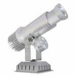 FDYD GOBO Light LED Logo GOBO Projector 25W GOBO Projector Advertising Logo Light with Custom free Color Rotating Glass Gobos,Silver,Remotecontro