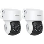 ANNKE 1080P 2-pack 2MP AHD CCTV Home Surveillance Dome PT Camera with 350° pan and 90° tilt, 100ft IR Night Vision, IP65 Weatherproof Security Ad