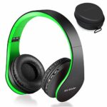 Wireless Bluetooth Over Ear Stereo Foldable Headphones, Wireless and Wired Mode Headsets with Soft Memory-Protein Earmuffs, Built-in Mic for Mobi