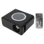 Mini Projector, Diffuse Reflection Imaging 1080P Outdoor Movie Projector ABS Material with Remote Control for Laptop for Livingroom (UK Plug)
