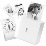 Phomemo M02 mini Printer-Pocket Small Photo Printer for Phone,203DPI Portable Bluetooth Sticker Printer Compatible with Android&IOS, for Study No