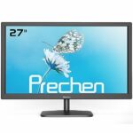 Prechen 27 Inch PC Display FHD 1920x1080p, Type-C, HDMI, VGA, Dual Built-in Speakers, Computer Monitor 75Hz LED Business Screen, 3000:1, 99% sRGB